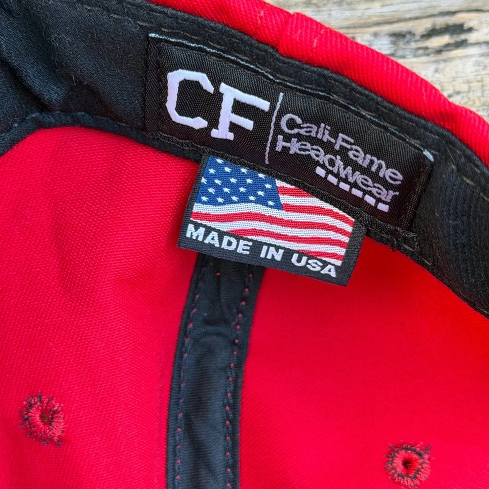 NWT Cali-Fame Headwear Make America Great Again Adjustable Red MAGA Hat USA T4